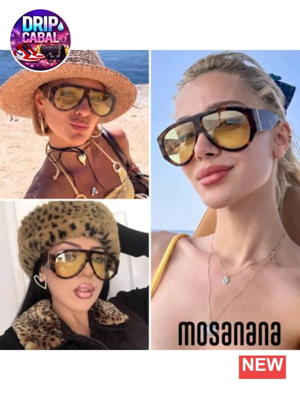 Retro Oversized Aviator Sunglasses with Chunky Frame for Women UV400 Protection